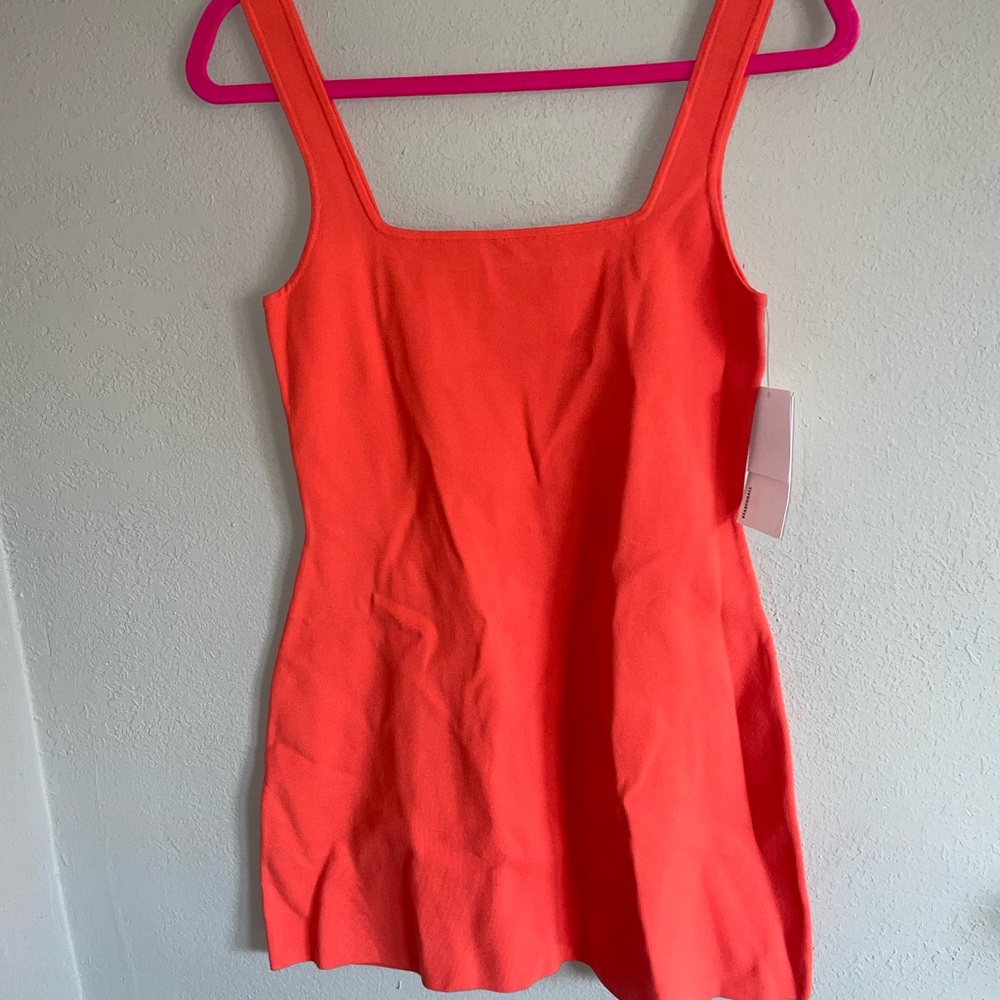 JustFab Bold orange peach color Dress Medium